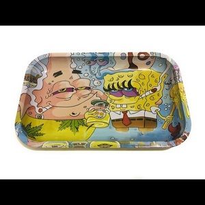 Metal rolling tray with unique design 10.5” x 5.5”